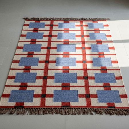 Handcrafted Jute Multicolor Vintage Dhurrie For Home